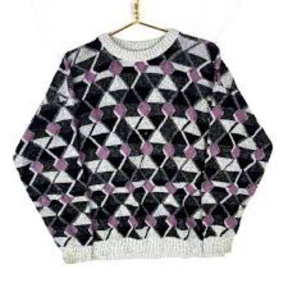 Protege Vintage 90’s Collection 3d Knit Sweater Made In USA Coogi Style  Large - Picture 1 of 10